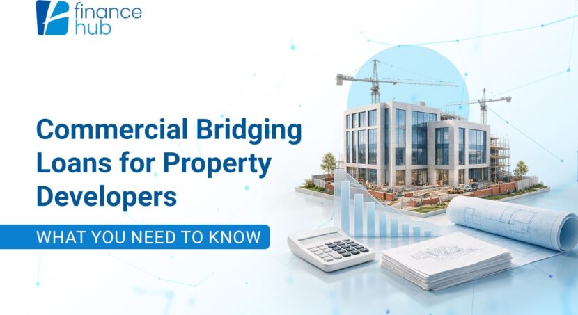 Commercial bridging loans for property developers explained with a calculator and property documents