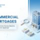 Commercial Mortgages guide illustration showing a modern commercial building, property plans, financial documents, and business finance symbols with the title "Commercial Mortgages: What Business Owners Need to Know Before Applying"